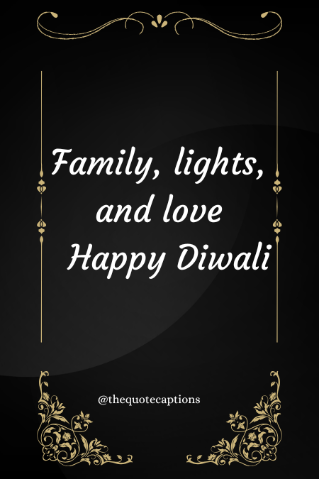 Diwali Captions for Family Pictures